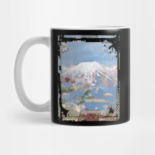 Japan Mount Fuji Cherry Blossom Sakura Collage Art 89 Mug